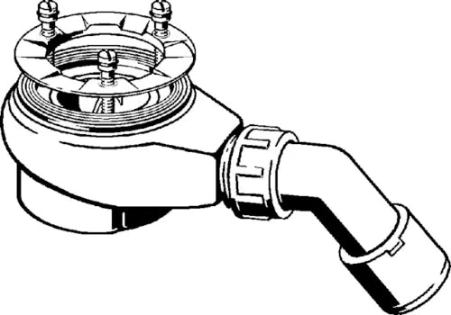 Viega Tempoplex siphon de douche 90 mm - nu - sans set de finition - évacuation horizontale - hauteur de montage 60 mm