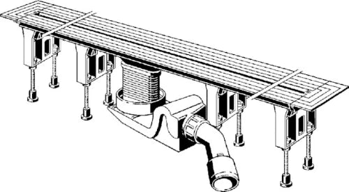 Viega Advantix Vario rigole de douche élément de base 300-1200 mm - recoupable - model 4965.10 - sans set de finition