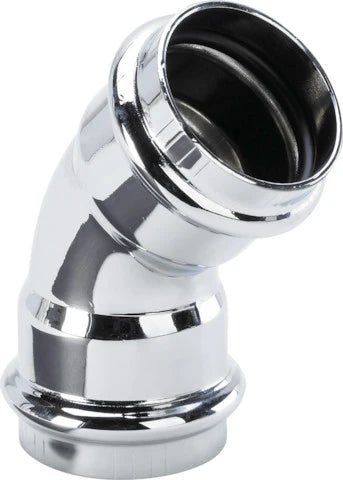 COURBE VIEGA 32 chromé cuivre 45degr avec 2 joints toriques
