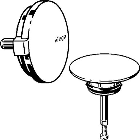 Viega Multiplex set de finition - chromé - model 6162.01 - volant de commande et bouchon