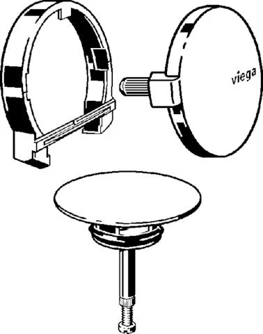 Viega Multiplex Trio set de finition - chromé - model 6162.01 - volant de commande et bouchon