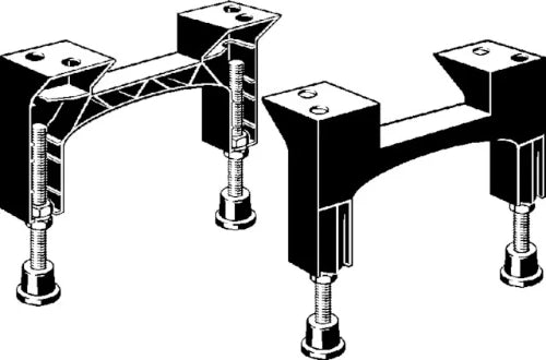 Viega Advantix pieds pour rigole de douche - noir synthétique - hauteur de montage 95-160 mm