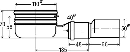 Viega Advantix siphon pour rigole de douche - hauteur de montage 95 mm