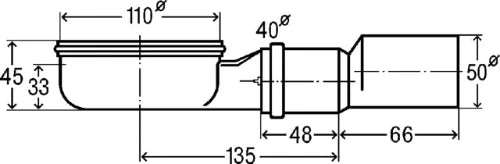 Viega Advantix siphon pour rigole de douche- hauteur de montage 70 mm