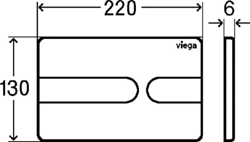 PLAQUE DE COMMANDE VIEGA VISIGN FOR STYLE23 blanc alpine synthetique