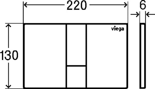 PLAQUE DE COMMANDE VIEGA VISIGN FOR STYLE24 chromé mat synthetique