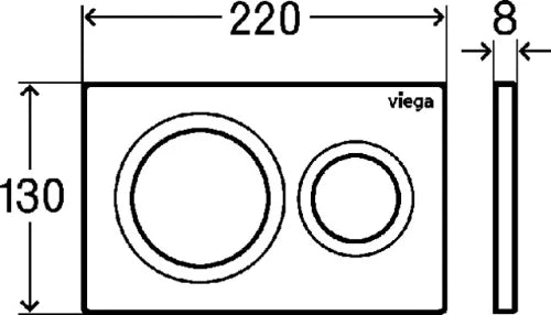 Viega Visign for Style 20 plaque de commande - blanc alpine - synthétique