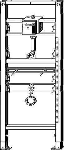 ELEMENT DE MONTAGE URINOIR VIEGA PREVISTA DRY 50 cm - 130 cm ! antracite acier