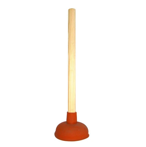 DBJ déboucheur 140 mm - rouge - avec manche en bois