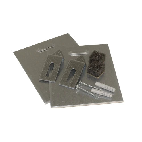 DBJ Fixations miroir invisibles 100 - 120 o pour miroirs jusqu'à 0,8m²(6kg),avec plaque autocollante