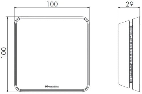 Renson Sense moniteur de qualité d'air incl. câble et adaptateur