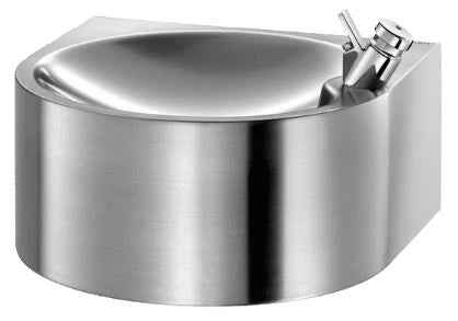 Delabie SD lave-mains murale 320 x 320 mm - RVS 304 mat - avec robinet - sans trop-plein