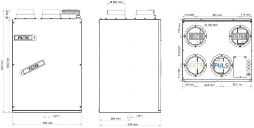 Begetube Profi-air unité de ventilation BT 4.8 S² (Square)