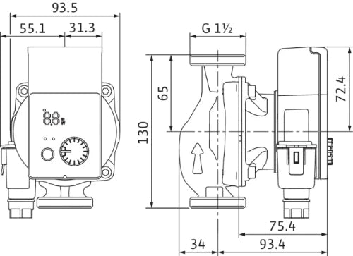 CIRCULATEUR WILO YONOS PICO 25/1-6 130 - 1x230v