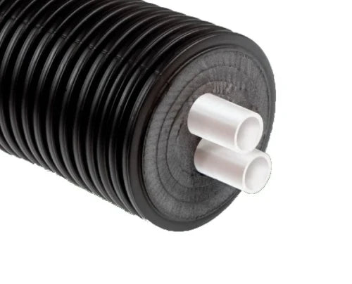 Terrendis Double San PN10 tuyau isolé 160 mm - 2x 25 x 3,5 mm - prix par mètre