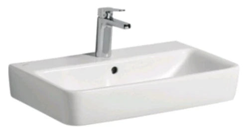Geberit Renova Compact lavabo 600 x 370 mm - blanc - avec trou de robinet - avec trop-plein