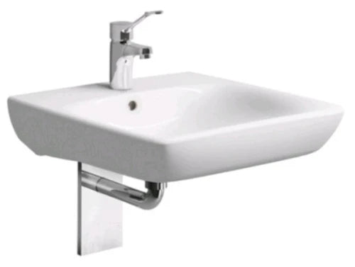 Geberit Renova Comfort lavabo 650 x 550 mm - blanc KeraTect - avec trou de robinet - avec trop-plein