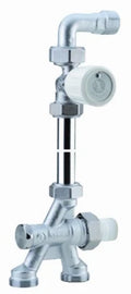Giacomini ensemble 3 voies thermostatisable 50% raccordement sol 35 mm avec vanne radiateur droit avec coude 1/2 x 16AA
