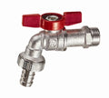 Giacomini robinet à bille double service MF 3/4 x 4/4 - nickelé - avec raccord pour tuyau d'arrosage