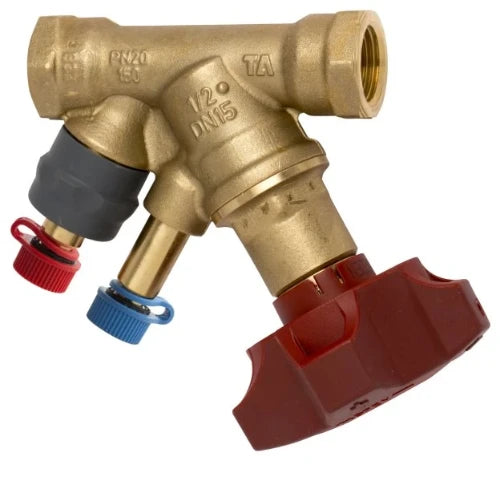 TA STAD vanne d'équilibrage FF 1/2 x 1/2 - PN25 ametal excl remplissage et vidage, avec volant digital & points de mesure