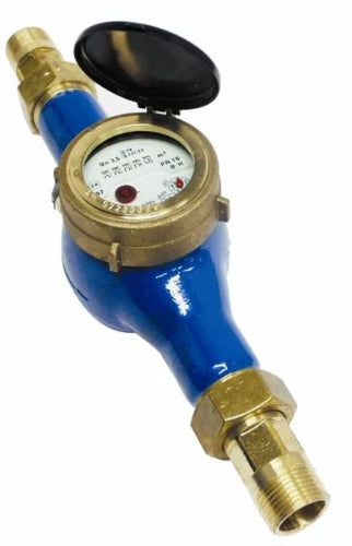 Woltman MTKD compteur d'eau multijets eau froide (30°C) (avec raccords et joints) 6/4 x 5/4 - 6,3 m³/h