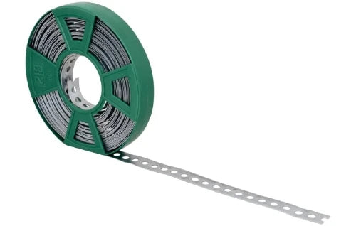 WALRAVEN BIS montageband verzinkt, cass. doorl. gatenp rol 10 mtr. 17mm x 0,8mm