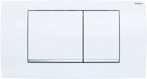 Geberit Twinline 30 plaque de commande - blanc - synthétique 2 touches
