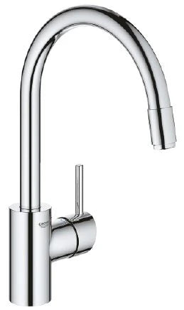 Grohe Concetto new mitigeur cuisine - chromé - avec bec d'écoulement haut- mousseur extractible