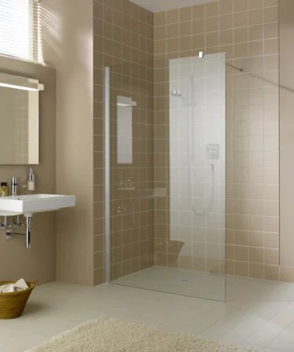 Kermi XB WIW Walk-In paroi de douche 1200 x 2000 mm - réglage 1180-1200 mm - verre de sécurité ESG clair - profilé: argent poli