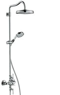 COLONNE DE DOUCHE AXOR MONTREUX chromé showerpipe compose de thermostat-douchette-flex-douche a tete