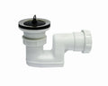 Viega PP siphon de douche avec crépine 6/4 x 70 mm - 40 mm - blanc synthétique - avec bouchon