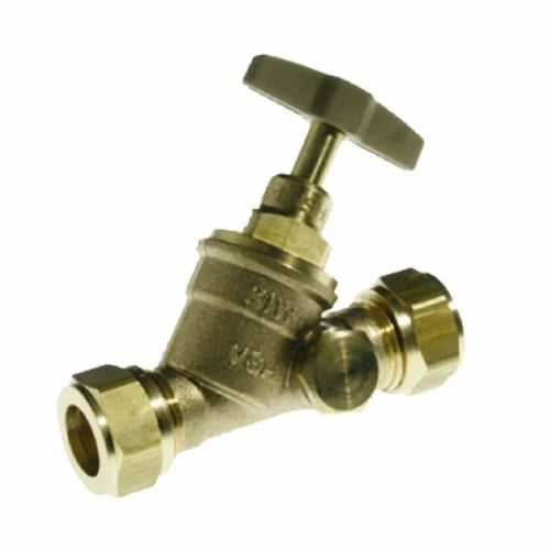 VSH bicône Eau robinet d'arret avec connection purgeur FF 15 x 15 mm