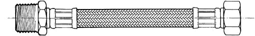 Fixaflex Superflex 25 inox flexible MF 1/2 x 1/2 - 700 mm - avec joint intégré - Max 90° C