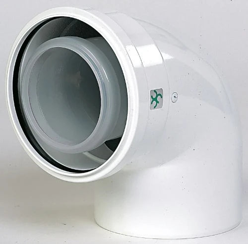 Ubbink Rolux concentrique PP/acier coude 87° 100/150 mm