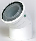 Ubbink Rolux concentrique PP/acier coude 45° 80/125 mm