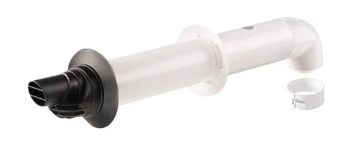 Ubbink Rolux 5H concentrique PP/acier passage mural 60/100 mm - noir - avec coude