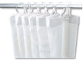 RIDEAU TUB DE DOUCHE 180 - 200 ! CM blanc pvc 12 anneaux
