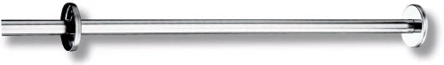 BARRE DE DOUCHE 100 - CM 2 CM inox brillant fixations invisibles - a raccourcir