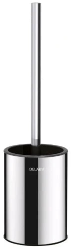 PORTE BROSSE DELABIE 125 MM - 90 MM poli inox 304 poli brillant fixation murale avec vis de blocage anti-vol