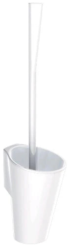 PORTE BROSSE DELABIE 133 MM - 515 ! blanc brillant nylon fixation murale manche long ergonomique + blocage antivol