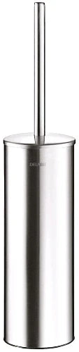 DELABIE porte-balai WC avec couvercle mur en acier inoxydable satiné 410x90mm mat