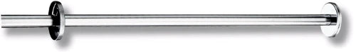 BARRE DE DOUCHE RIDEAU 200 - CM 20,2 MM rvs poli inox Peut être raccourcie Droit, éléments de fixation cachées
