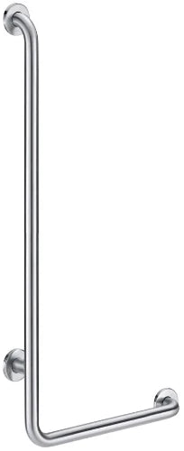 DELABIE L-vormige greep rechts gesatineerd 1150x450 - dia 32mm mat rvs