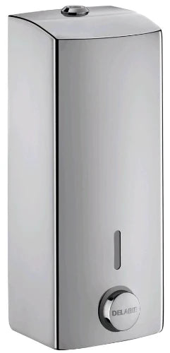 DISTRIBUTEUR SAVON DELABIE 1 104 - 89 o 252 ! inox satiné antivandalisme avec serrure -anti goutte-anti bloc