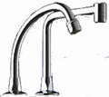 DELABIE wastafeluitloopbek beweegb 1/2"M - L20xH25 chroom