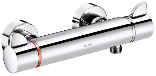 DELABIE Securitherm 2-gr. douchetherm onderuitg stand S-kopp M1/2" chroom