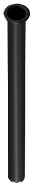 Procasa Finn tuyau 10 x 600 mm - noir - (partie du PACK.15.BM)