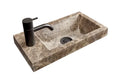 Detremmerie No Limit 20 lavabo 6 405 x 225 mm - 1 cuvette - (mat) Emperador Brown - marbre - avec trou de robinet - sans trop-plein