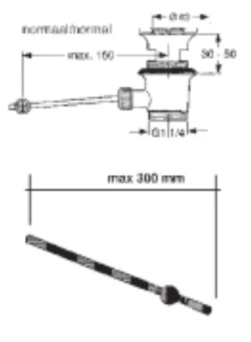 Ideal Standard WSS vidage chromé pour mitigeur lavabo