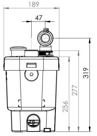 SFA Sanibroyeur Sanivite 4 pompe eaux usées -raccordements pour lave-vaisselle et machine à laver